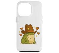 Cowboy Frog Sheriff Cute Western With Hearts Case for iPhone 13 Pro