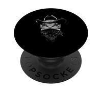 Cowboy Gecko Portrait Vintage Western Lizard Wild West PopSockets Adhesive PopGrip