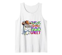 Cowboy Ghost Shirt Funny This is Some Boo Sheet Humor Tank Top