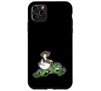 Cowboy Goose Riding Frog, Funny Silly Western Themed Case for iPhone 11 Pro Max