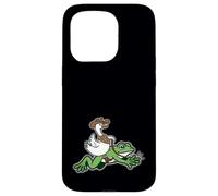 Cowboy Goose Riding Frog, Funny Silly Western Themed Case for iPhone 15 Pro
