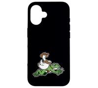 Cowboy Goose Riding Frog, Funny Silly Western Themed Case for iPhone 16
