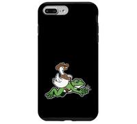 Cowboy Goose Riding Frog, Funny Silly Western Themed Case for iPhone 7 Plus/8 Plus