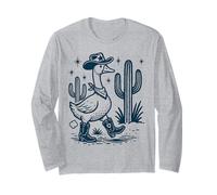 Cowboy Goose Western Cactus Night Stroll Long Sleeve T-Shirt