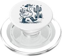 Cowboy Goose Western Cactus Night Stroll PopSockets PopGrip for MagSafe