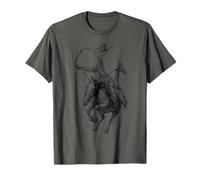 cowboy graphic tee men Rodeo Cowboy Dark Western Horse Art T-Shirt
