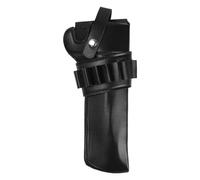 Cowboy Gun Holster, PU Leather Right Hand Western Holster with Bullet Holes Adjustable Snap Button West Dress Up Accessory for Revolver Outdoor Hunting