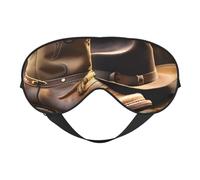 Cowboy Hat and Boots Eye Mask, Sleep Mask for Men Women 100% Blackout, No Pressure On Eyes, Soft & Breathable