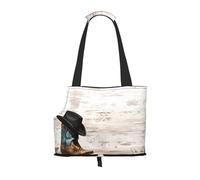 Cowboy Hat and Boots Patterned pet shoulder bag 26 * 34cm lightweight breathable travel pet bag weekend pet travel set