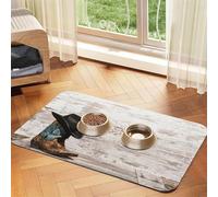 Cowboy Hat And Boots Printed Pet Bowl Mats, Non-Slip And Tasteless Dog And Cat Feeding Mats