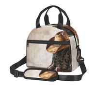 Cowboy Hat and Boots Prints Lunch Bag Tote Bag for Women Men, Insulated Lunch Cooler Bag Organizer for School Picnic Work Outdoor
