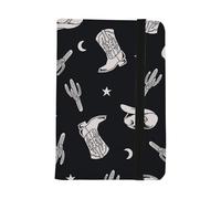 Cowboy Hat Boots Passport Cover, Pu Leather Mr and Mrs Passport Covers, Gifts for Travellers, Travelling Essentials, Holiday Ducument Holder for Passports Tickets Money Boarding Passes, ID Card Cover