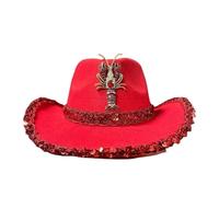 Cowboy Hat Cowboy Hats for Men Men's and Women's Western Cowboy Hats Riding Hat Ranch Style Festival Halloween Party Outdoor Party Red