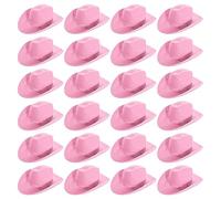 Cowboy Hat Fancy Dress Accessory - Pink Star Studded Cowboy Hat Cowgirl Hats Wild West (Pack of 24)