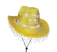 Cowboy Hat for Women | Party Hat for Girl's Birthday | Breathable Rhinestone Decorations Travel Party Gift