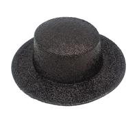 Cowboy Hat Gold Thread Flat Top For Stage Performance Party Celebration - Gold Thread Finish, Flat Top Design, Fashionable Stage Hat, Western Celebration Style