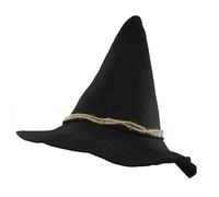 Cowboy Hat Halloween Pointed Witch Gothic Cosplay Party Daily Unisex - Black Colour, Felt Construction, Pointed Witch Design, Gothic Daily Cosplay, Unisex Cowboy Hat