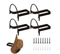 Cowboy Hat Hanger For Wall, Entryway Wall Mounted Hat Rack, Wall Mountable Hat Storage Organizer For Living Room, Home