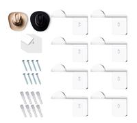 Cowboy Hat Hooks for Wall - 8 Pack Wide Brim Cap Hangers | 2.8 Inch Adhesive Hat Organizer | Multi-Purpose Rack for Cowboy Hats, Baseball Caps, Fedora, Helmet, Wall-Mounted Storage
