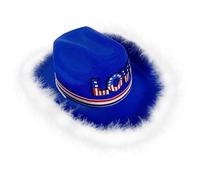 Cowboy hat men, cowboy hat for men - Western Cowgirl felt a hat for women with a cordonage,Embroidered love pattern, costume accessories for masquerade, day pat