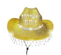 Cowboy Hat | Party Birthday Girl Hat,Rhinestone Decorations Caps for Adults Festival Travel Vacation Party Birthday