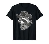 Cowboy Hat Raccoon Graphic Bandit Vintage Western T-Shirt