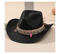 Cowboy hat Soft Walk Along The Beach hat Summer Hat Ladies UV Protection hat Sun Hat (Color : A, Size : 55-58CM)