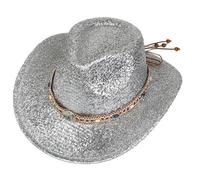 Cowboy Hat Sparkly Sequined For Disco House Cocktails Parties Vacation For Male Female Comedian Actor Panama Unisex