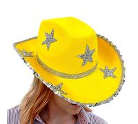 Cowboy Hat Star Cowboy Hat with Star Felt Rhinestone Cowboy Hat | Colorful Cowboy Hat Soft Cowboy Hat for Dance Wedding Party