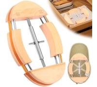 Cowboy Hat Stretcher, 4 Way Baseball and Jack Caps Shaper, Wooden Straw Hat Extender, Large Size Enlarger for Hats Enthusiasts, Cowboy Hats Collectors, Outdoor Lovers(A)