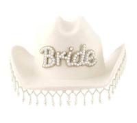 Cowboy Hat Wedding Cowgirl Hat for Bridal Shower Wide Brims Role Play White Cowboy