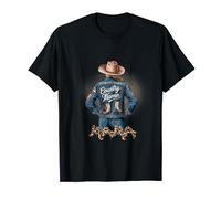 Cowboy Hat Western Denim Jacket Cowgirl Mama Country Mom T-Shirt
