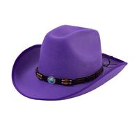 Cowboy Hat Wide Brim Knight Hat For Disco House Cocktail Parties Vacation Simple For Comedian Actor