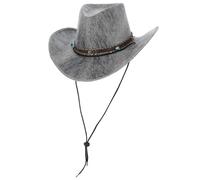 Cowboy Hat Wild West Western Deluxe Distressed Grey Cowboy Hat Fancy Dress