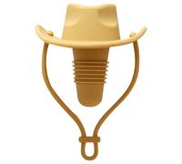 Cowboy Hat Wine Bottle Stopper, Hat Shaped Wine Stoppers, Cowboy Hat Wine Stopper, Silicone Sealed Wine Stopper for Vodka, Brandy, Beer, Light Yellow