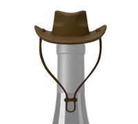 Cowboy Hat Wine Bottle Stopper | Silicone Champagne Bottle Cowboy Hat Funny Stopper | Reusable Wine Preserver Beverage Preservation Bar Home Wedding Decorative Wine Stopper for Brandy, Vodka
