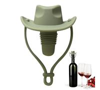 Cowboy Hat Wine Bottle Stoppers,Silicone Sealed Wine Stopper,Hat Shaped Wines Stoppers,Leak-Proof Wines Sealing Stopper,Decorative Kitchen Gadgets Win-e Accessories for Vodka,Brandy,Beer
