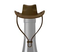 Cowboy Hat Wine Stopper - Cowboy Hat Shape Silicone Wine Stopper - Reusable Airtight Funny Kitchen Accessory for Parties BBQs Home Warm Party Sparkling Wine