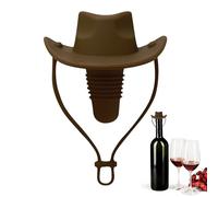 Cowboy Hat Wine Stopper, Funny Cowboy Wine Stopper,Champagne Bottle Silicone Stoppers for Vodka, Brandy, Beer
