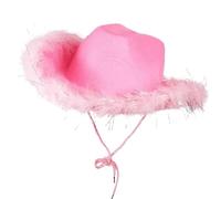 Cowboy Hat with - Classic Cowboy Western Headpiece, Decorated Leather Band - Plume | Rustic Rancher Sun Shield Deck