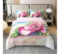 Cowboy Hats 100% Cotton Bedding Set Super King,Rustic Retro Style Cowgirl Bedding Set for Kids Girls Boys Comforter Cover,Western Cactus Flower Bed Sets 2 Pillowcase(No Comforter),Dark Pink Blue