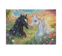 Cowboy Horse 300 Piece Jigsaw Puzzle for All Ages Jigsaw Evening Wind Down Activity Challenging Fun Home Decor Stress Relief 300 PCS