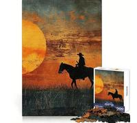 Cowboy in The Desert 1000 Piece Jigsaws for Teenagers Logic Boost, Thick Material, Home Fun, Perfect Decor (38x52cm)