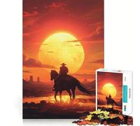 Cowboy in The Desert Puzzles for Teenagers 1000 Pieces Strong Memory, Firm Joint, Joyful Challenge, Wall Art (50x75cm)