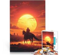 Cowboy in the desertAdult Jigsaw Puzzles 1000 Pieces Stress Reliever Staycation Kill time Parent-child interaction 38x26cm