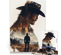 Cowboy in The Wild 1000 Piece Jigsaw Puzzles for Adults Think Sharper, Fine Detail, Home Play, Xmas Idea (38x52cm)