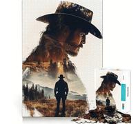 Cowboy in The Wild 1000 Piece Jigsaw Puzzles for Adults Think Sharper, Fine Detail, Home Play, Xmas Idea (38x52cm)