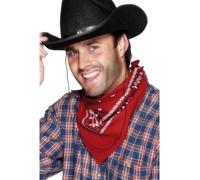 Cowboy & Indian Western Red Bandanna Scarf Fancy Dress Pack of 12