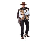 Cowboy Lifesize Cardboardcut Out with Free Mini Cut Out of Cardboard, cardboard, Multi-Colour, 178 x 61 x 178 cm