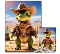 Cowboy Mini Alligator Jigsaw Puzzles for Adults 1000 Piece Puzzles for Adults Perfect for Teenagers Family Bonding Brain Teaser DIY Home Decor Gift 1000 PCS(75x50cm)